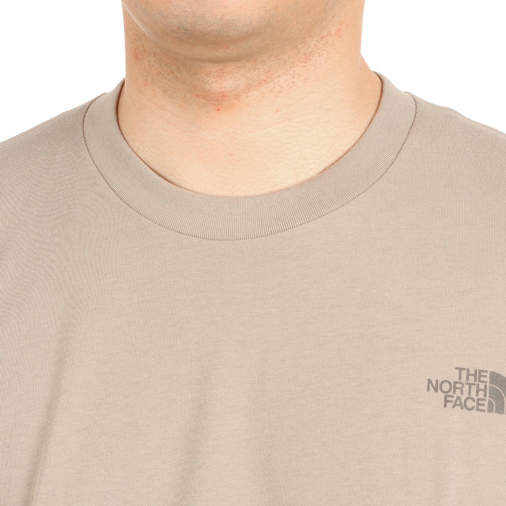 ザ・ノース・フェイス（THE NORTH FACE）（メンズ）速乾 バックプリント 半袖Tシャツ TNF SQAR LOGO スクエアロゴ Tシャツ NT32334X TW ベージュ