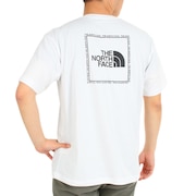 ノースフェイス（THE NORTH FACE）（メンズ）半袖Tシャツ TNF スクウェアロゴ Tシャツ NT32334X W ホワイト S M L LL 3L