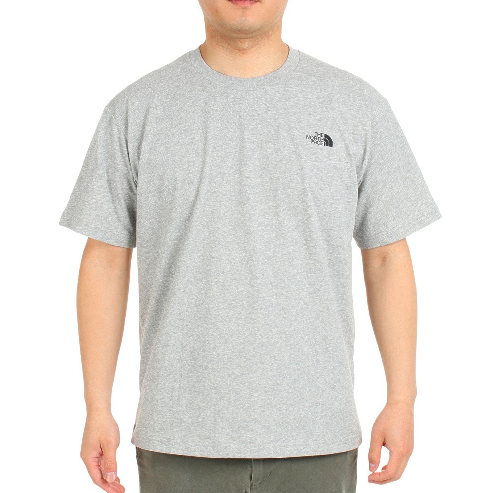 ザ・ノース・フェイス（THE NORTH FACE）（メンズ）Tシャツ 半袖 TNF スクエア ロゴTシャツ NT32334X Z グレー SS S M L LL 3L