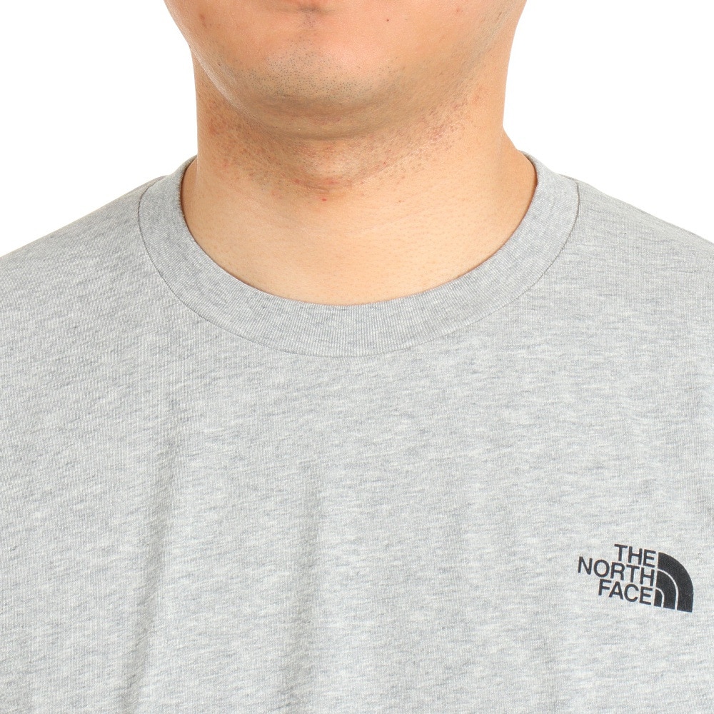 ザ・ノース・フェイス（THE NORTH FACE）（メンズ）Tシャツ 半袖 TNF スクエア ロゴTシャツ NT32334X Z グレー SS S M L LL 3L