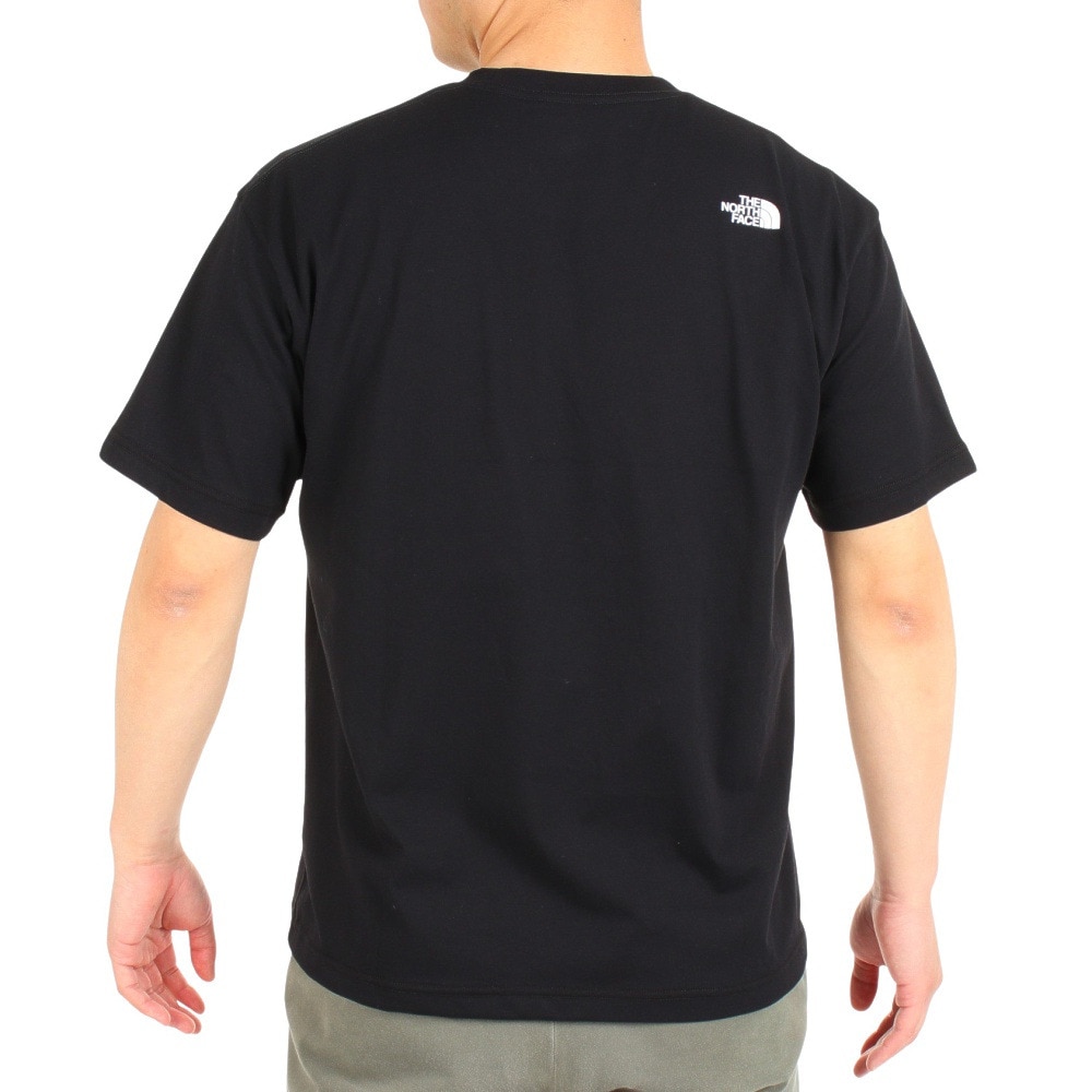 ザ・ノース・フェイス（THE NORTH FACE）（メンズ）Tシャツ 半袖 シンプルロゴTシャツ NT32335X 黒 ブラック S M L LL 3L