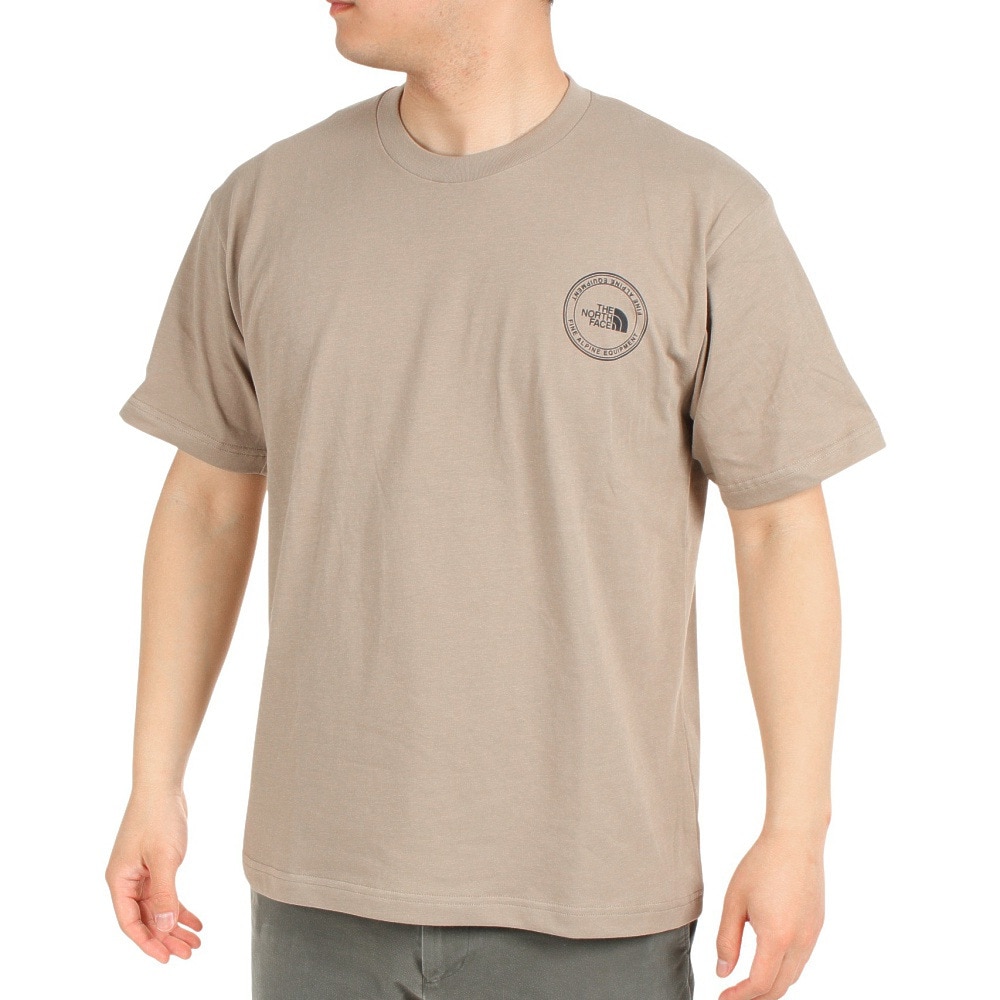 ザ・ノース・フェイス（THE NORTH FACE）（メンズ）Tシャツ 半袖シンプルロゴ Tシャツ NT32335X TW ベージュ S M L LL 3L