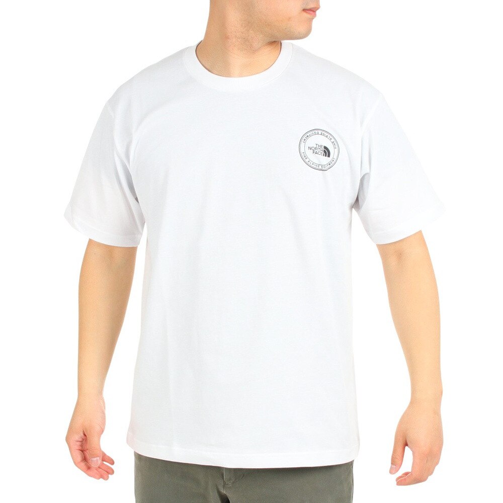 ノースフェイス（THE NORTH FACE）（メンズ）半袖Tシャツ シンプルロゴ Tシャツ NT32335X W ホワイト S M L LL 3L  アウトドア・キャンプ用品はエルブレス