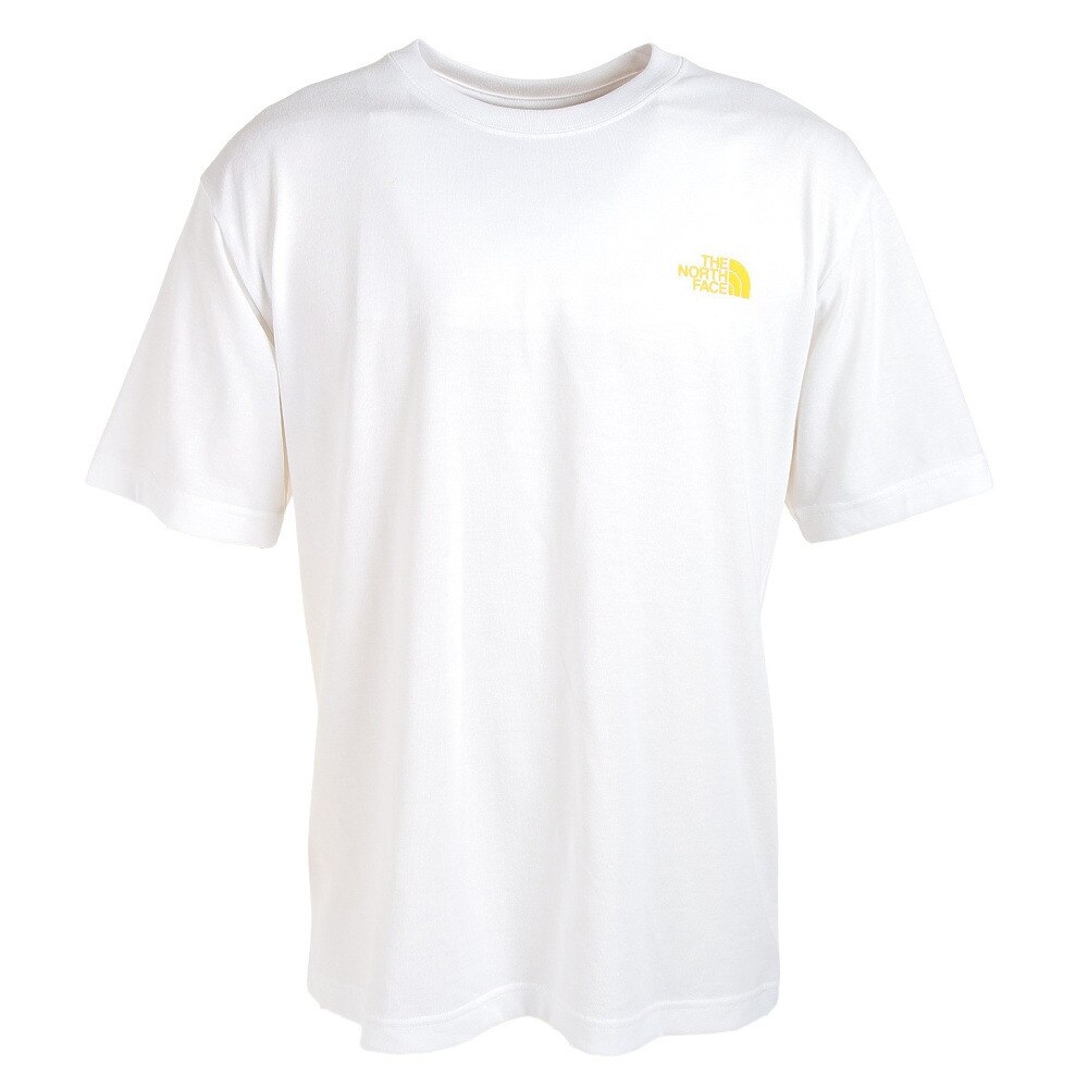 ノースフェイス（THE NORTH FACE）（メンズ）半袖 Tシャツ ショートスリーブバンダナスクエアロゴティー ホワイト NT32349 W  アウトドア・キャンプ用品はエルブレス