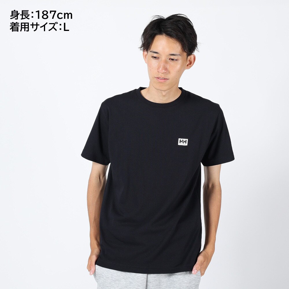 ヘリーハンセン（HELLY HANSEN）（メンズ）半袖Tシャツ ショートスリーブ スモールロゴTシャツ HOE62303WS K  アウトドア・キャンプ用品はエルブレス