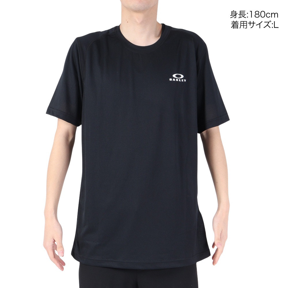 オークリー（OAKLEY）（メンズ）半袖Tシャツ ENHANCE メッシュ RC Tシャツ FOA404279-02E ブラック