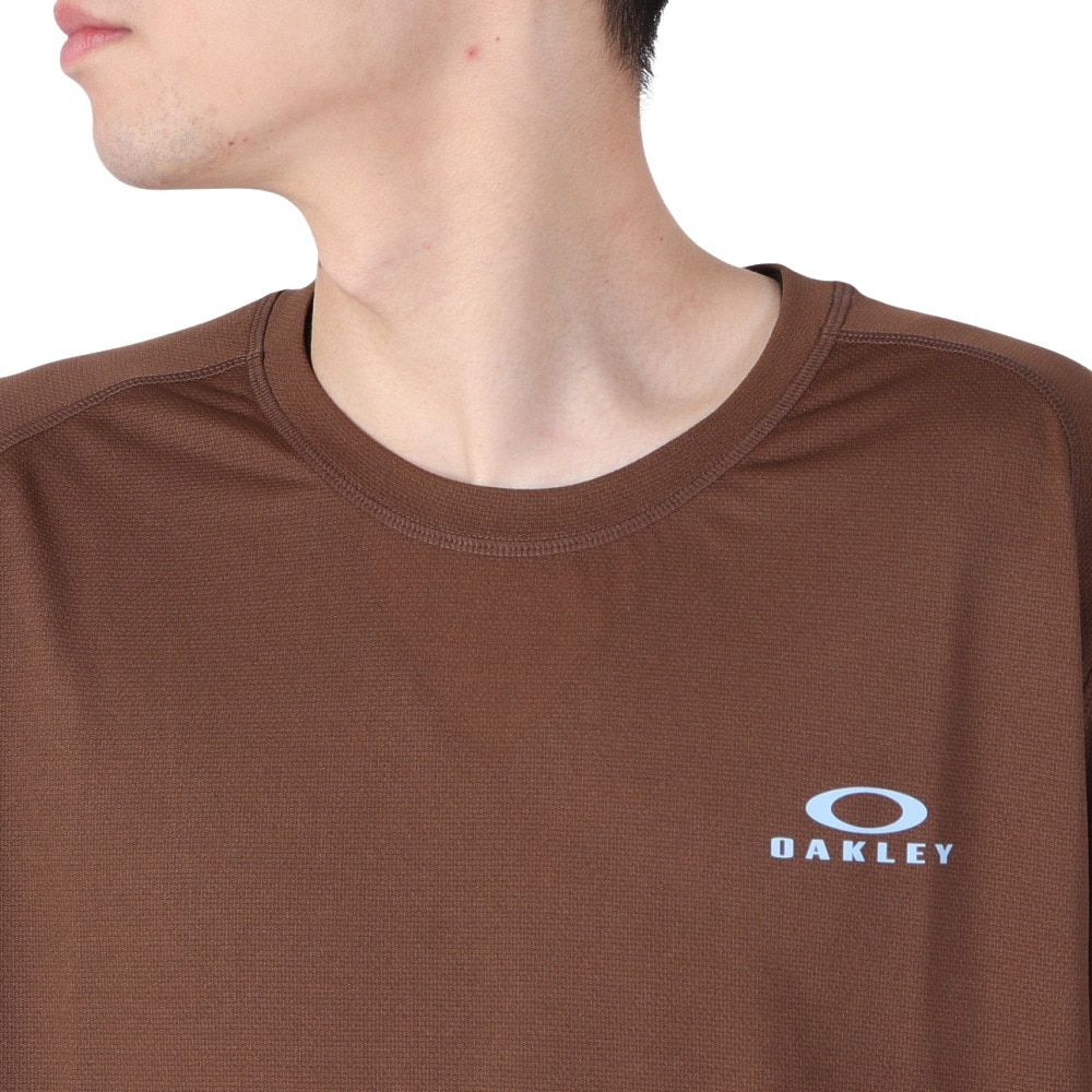 オークリー（OAKLEY）（メンズ）半袖Tシャツ ENHANCE メッシュ RC Tシャツ FOA404279-31V ブラウン