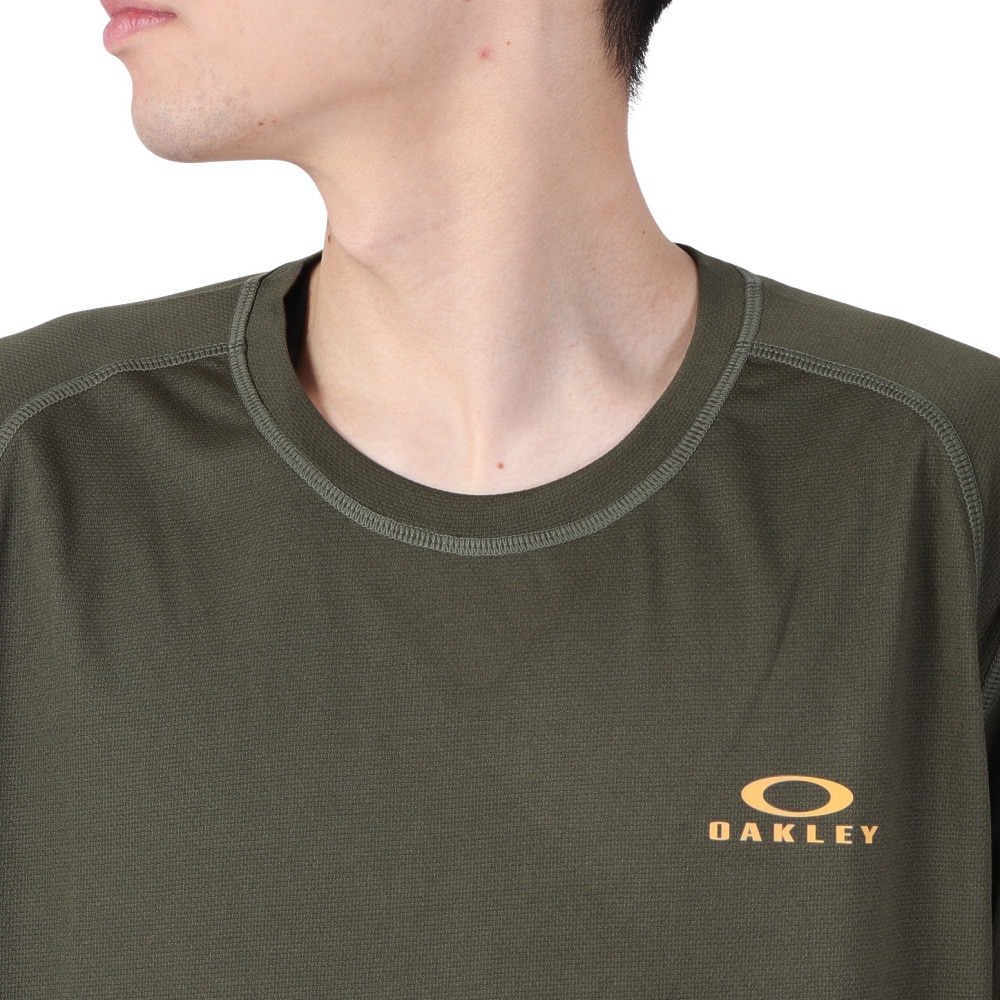 オークリー（OAKLEY）（メンズ）吸汗 ストレッチ 半袖Tシャツ ENHANCE メッシュ RC Tシャツ FOA404279-86L オリーブ