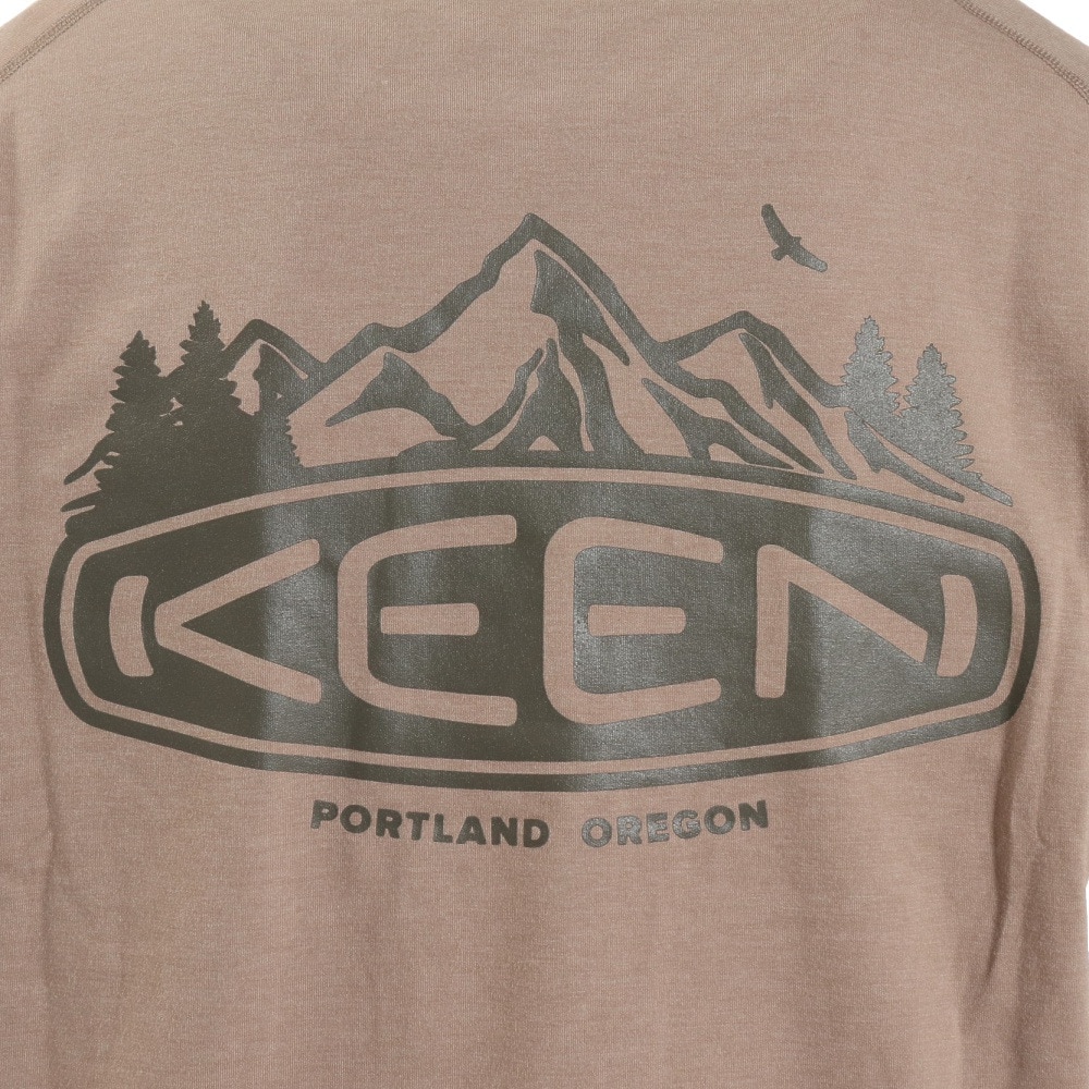 キーン（KEEN）（メンズ）半袖 Tシャツ ベージュ HARVEST TC TEE C&B LOGO 1028204