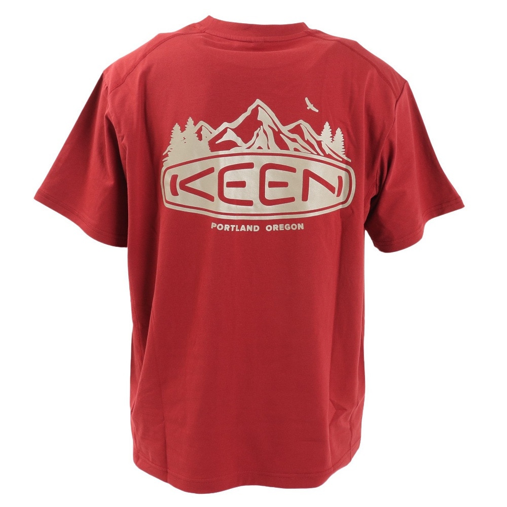 キーン（KEEN）（メンズ）半袖 Tシャツ レッド HARVEST TC TEE C&B LOGO 1028205