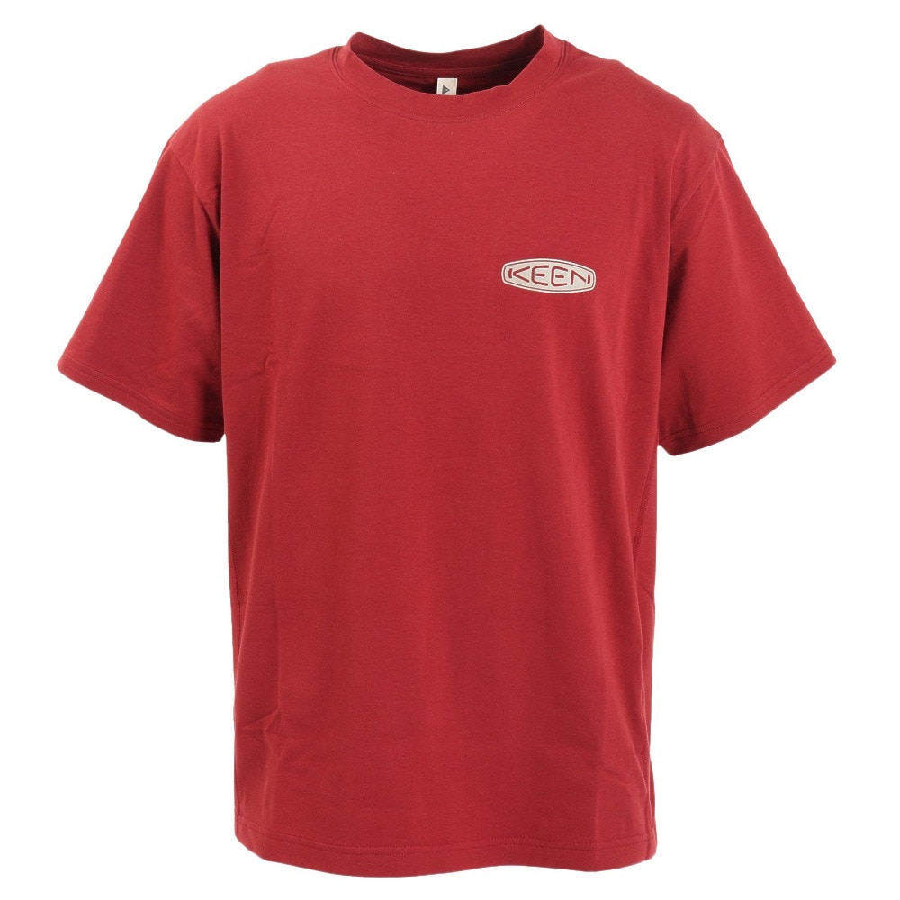 キーン（KEEN）（メンズ）半袖 Tシャツ レッド HARVEST TC TEE C&B LOGO 1028205