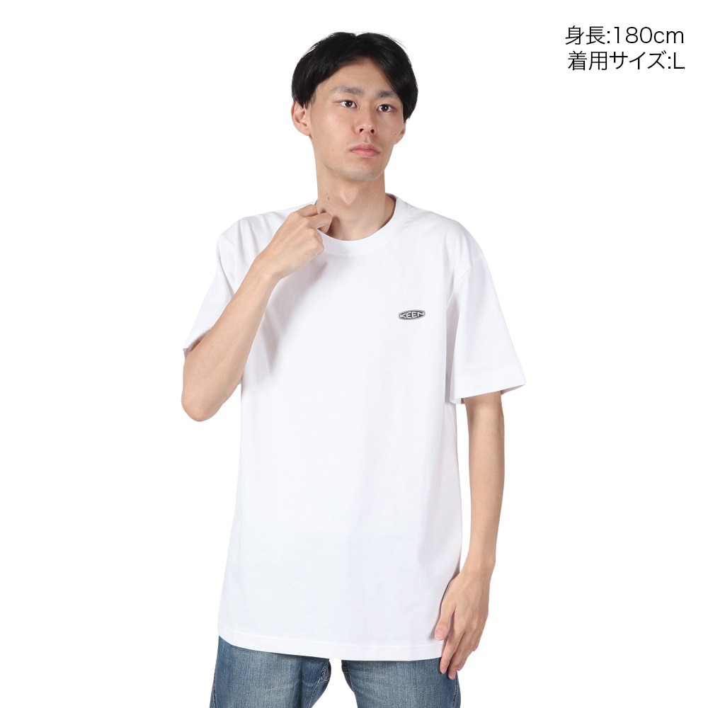 キーン（KEEN）（メンズ）半袖 Tシャツ ホワイト C&B LOGO 1028274