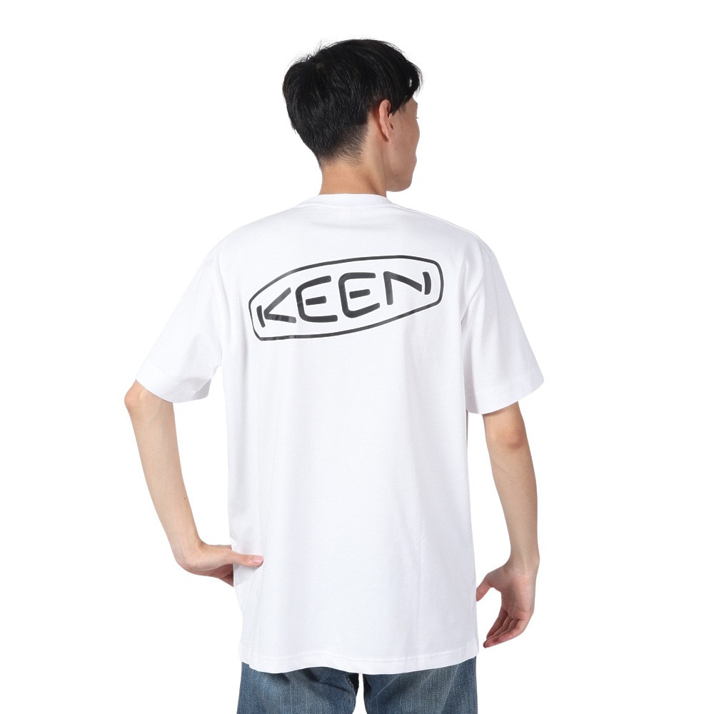 キーン（KEEN）（メンズ）半袖 Tシャツ ホワイト C&B LOGO 1028274