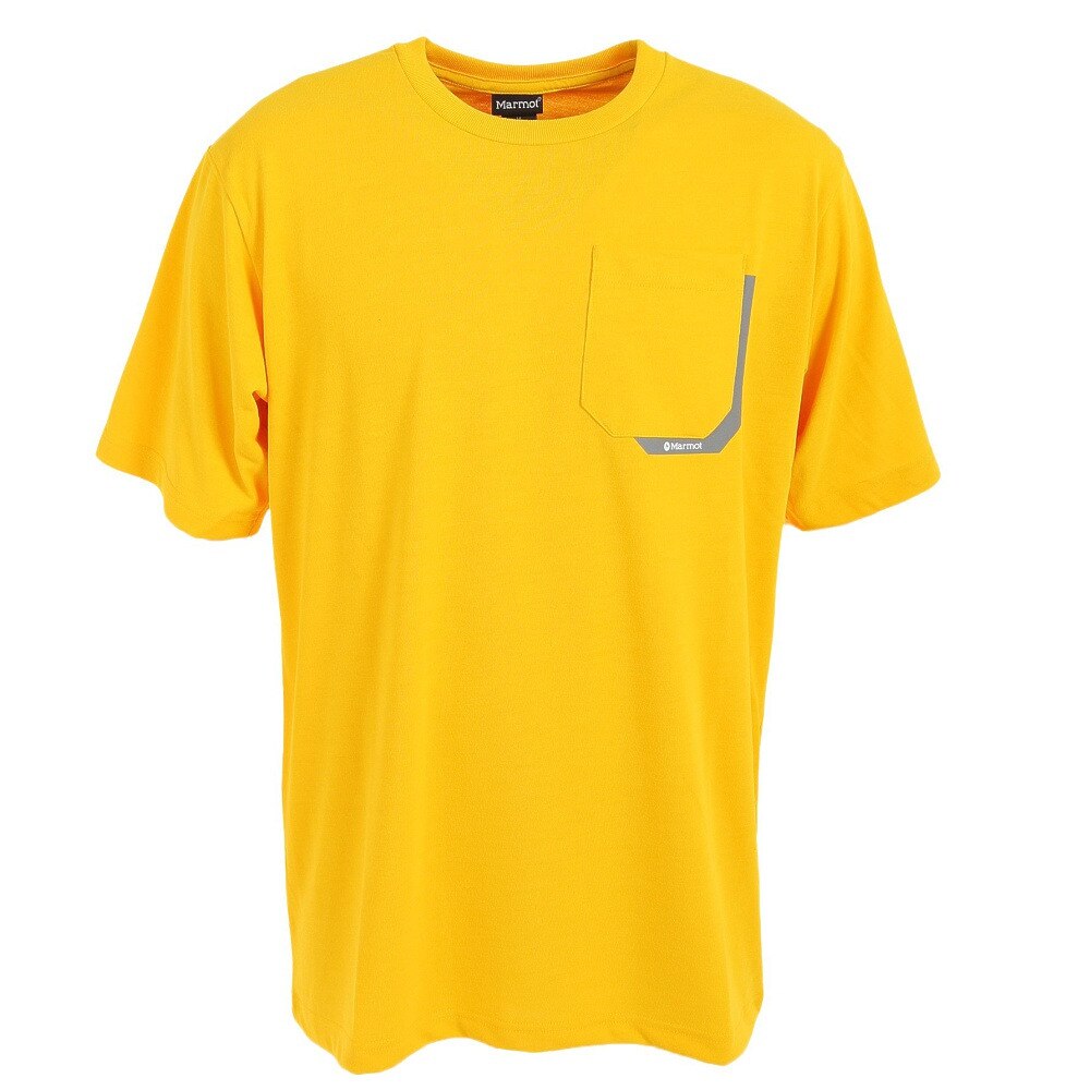 マーモット（Marmot）（メンズ）半袖Tシャツ ロゴ ポケットTシャツ TSSMC207-079 イエロー アウトドア・キャンプ用品はエルブレス