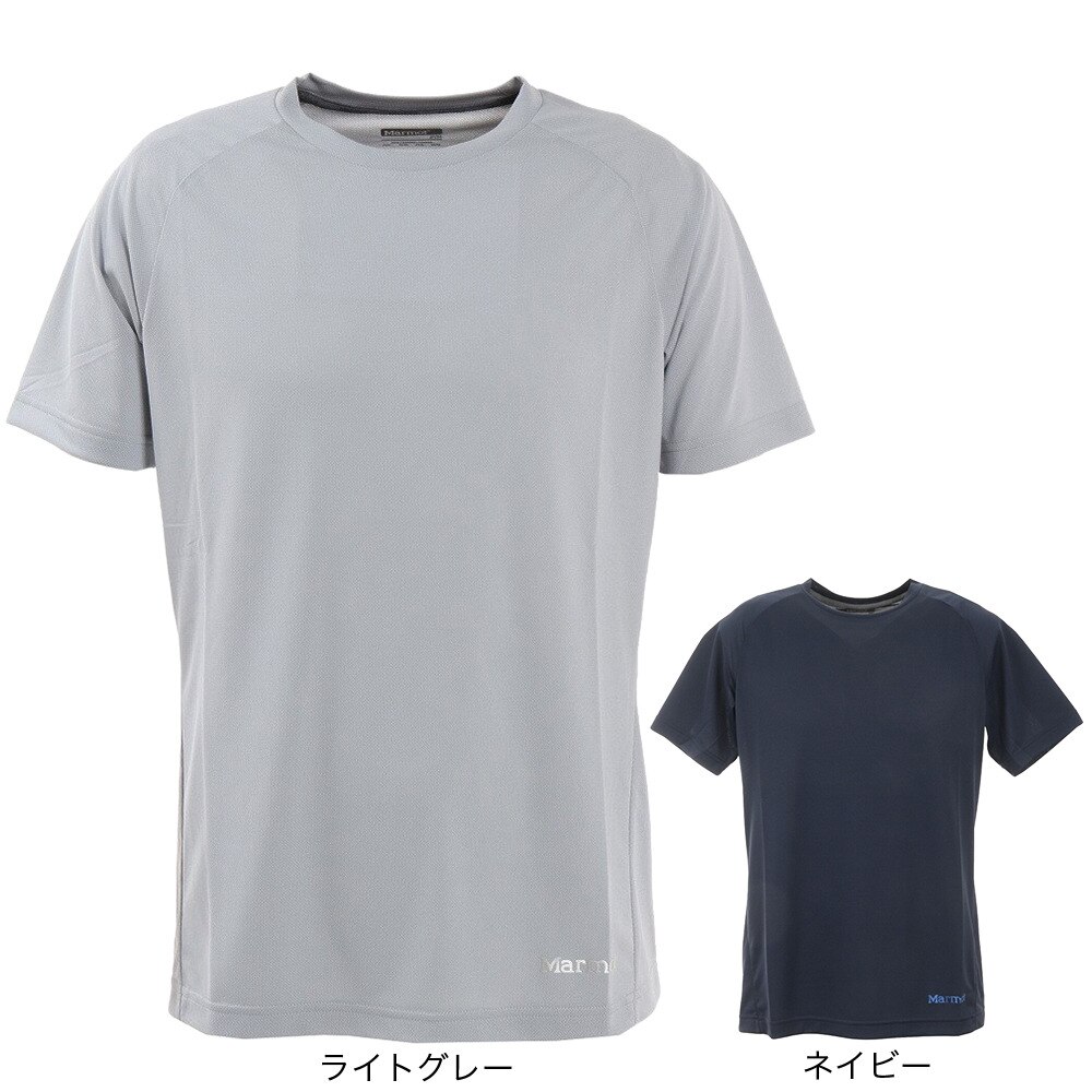 マーモット（Marmot）（メンズ）半袖Tシャツ クライムスキンハーフスリーブクルー TOMTJA40 LGY グレー 速乾 アウトドア トレッキング