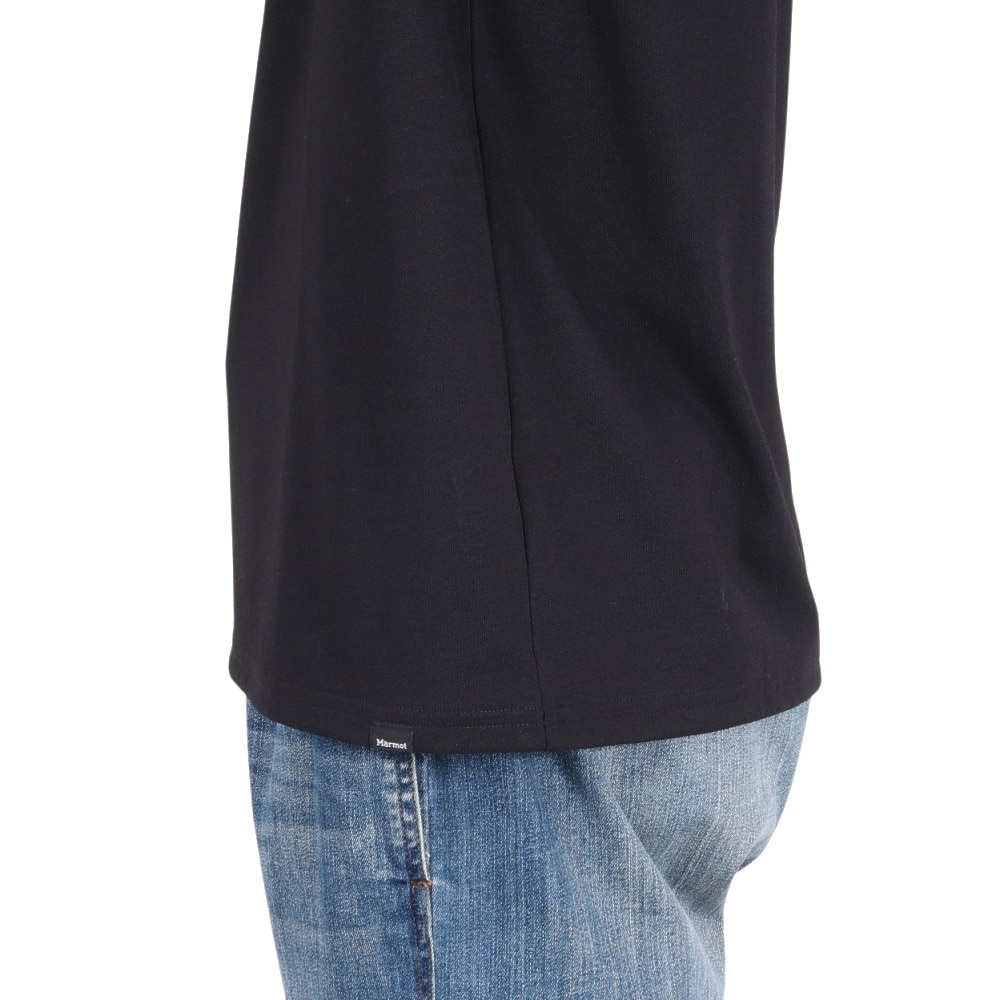 マーモット（Marmot）（メンズ）UPF30 速乾 半袖Tシャツ マウンテンロゴハーフスリーブクルーネック TOMTJA48 BK ブラック