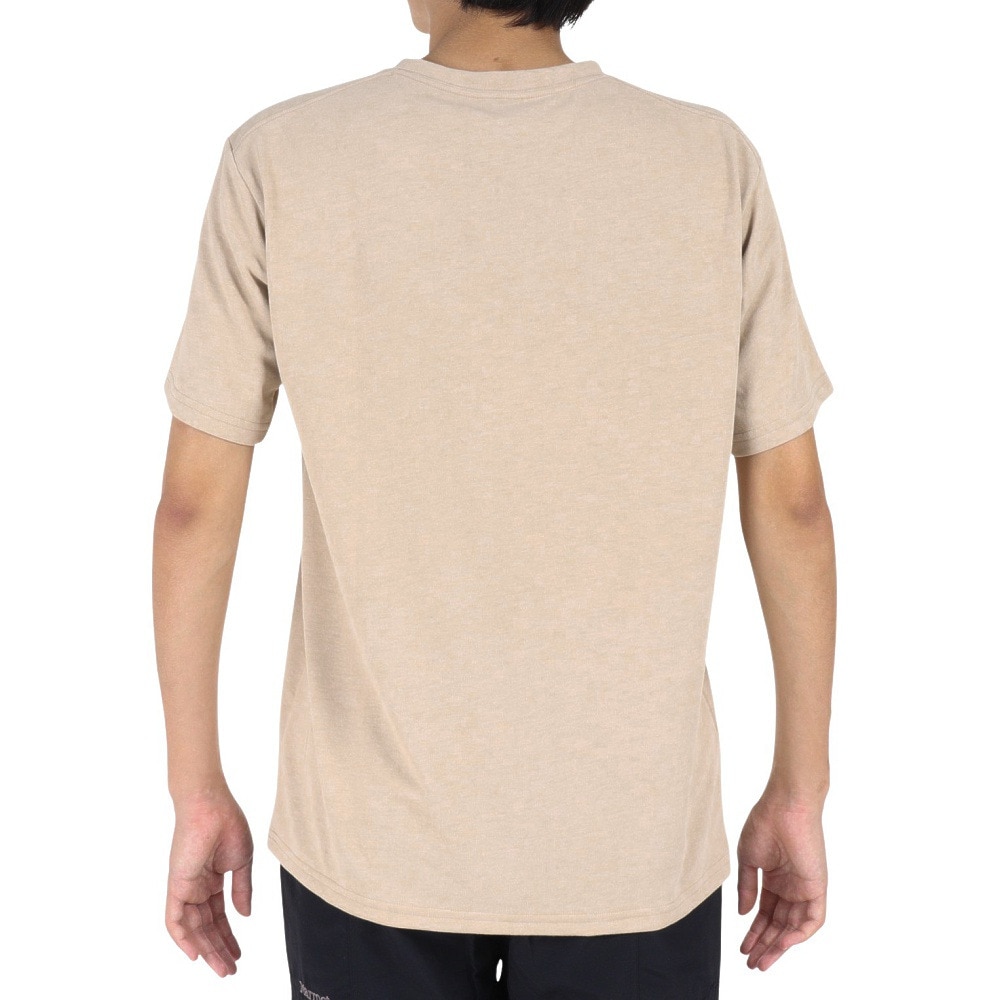 マーモット（Marmot）（メンズ）UPF30 速乾 半袖Tシャツ マウンテンロゴハーフスリーブクルーネック TOMTJA48 CNO ベージュ