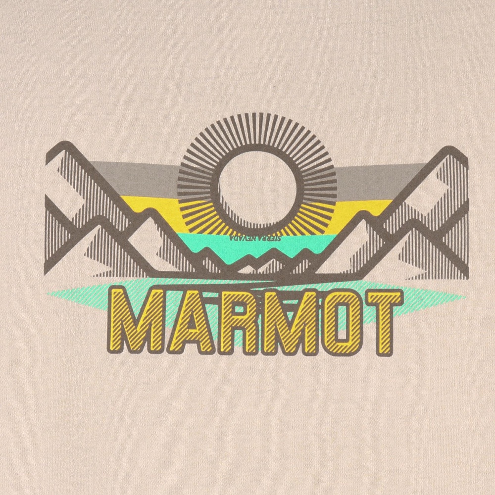 マーモット（Marmot）（メンズ）UPF30 速乾 半袖Tシャツ マウンテンロゴハーフスリーブクルーネック TOMTJA48 CNO ベージュ
