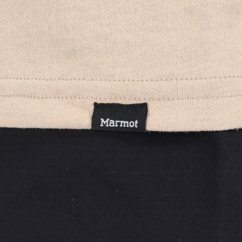 マーモット（Marmot）（メンズ）UPF30 速乾 半袖Tシャツ マウンテンロゴハーフスリーブクルーネック TOMTJA48 CNO ベージュ