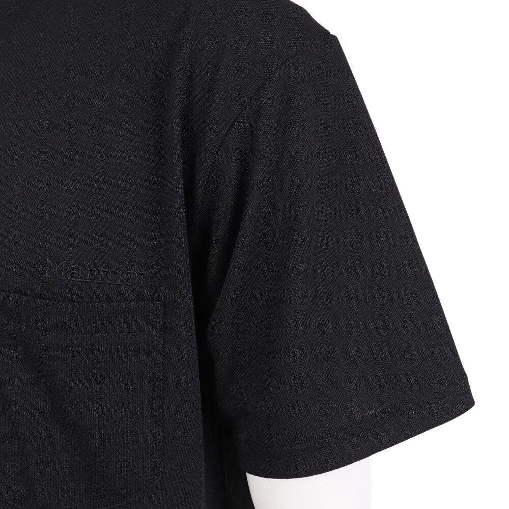 マーモット（Marmot）（メンズ）半袖Tシャツ ポケットロゴハーフスリーブクルー TOMTJA49 BK ブラック
