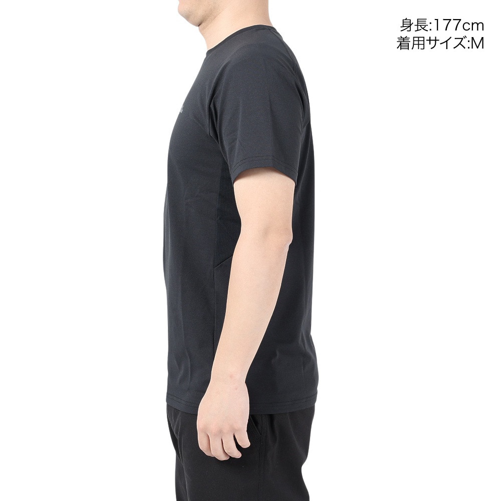 POLEWARDS（メンズ）EXフレックス 半袖Tシャツ PW2PJA04 BLK ブラック
