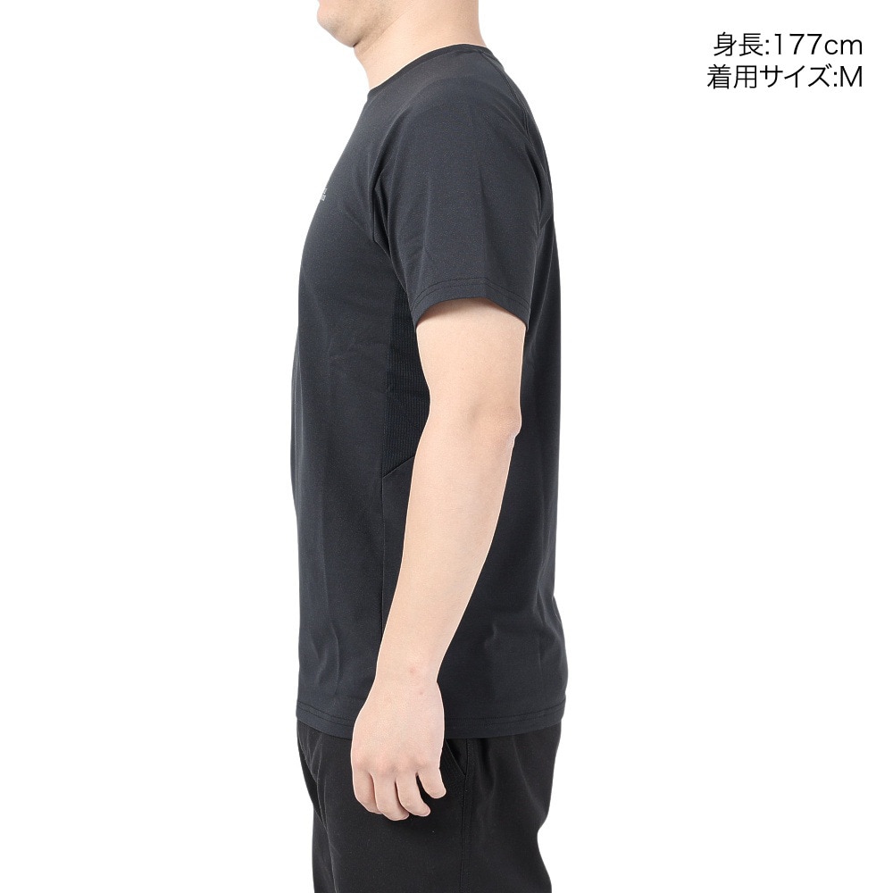 POLEWARDS（メンズ）半袖Tシャツ EXフレックス PW2PJA04 BLK ブラック UV カット 吸汗速乾 ストレッチ