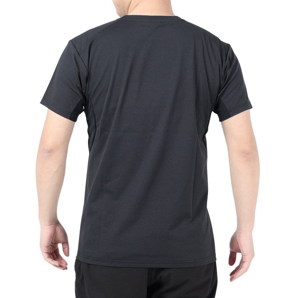 POLEWARDS（メンズ）半袖Tシャツ EXフレックス PW2PJA04 BLK ブラック UV カット 吸汗速乾 ストレッチ