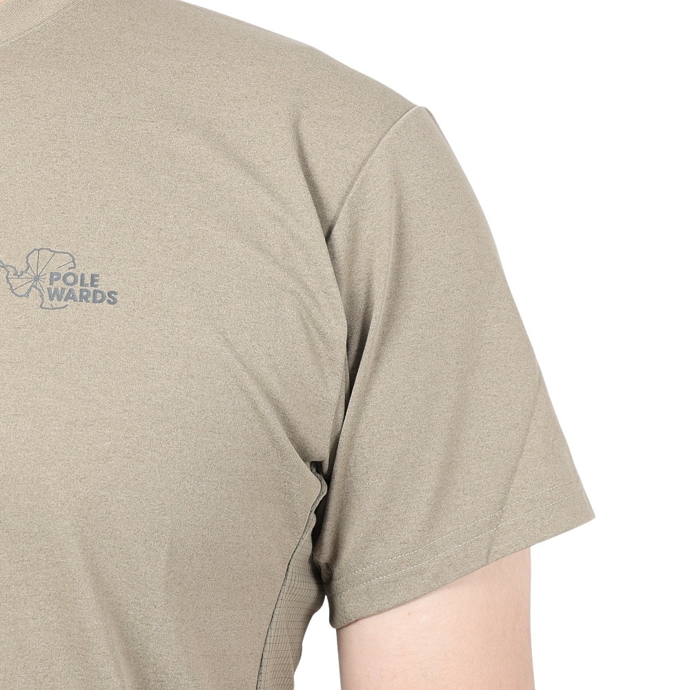 POLEWARDS（メンズ）半袖Tシャツ EXフレックス PW2PJA04 OLV オリーブ UV カット 吸汗速乾 ストレッチ