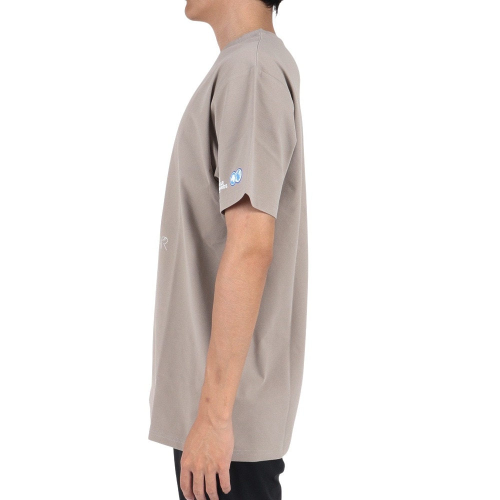 POLEWARDS（メンズ）半袖 Tシャツ 日本極地研究振興会コラボTEE PW2PJA08-BEG ベージュ UVカット 速乾