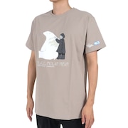 (メンズ)半袖 Tシャツ 日本極地研究振興会コラボTEE PW2PJA08-BEG ベージュ UVカット 速乾