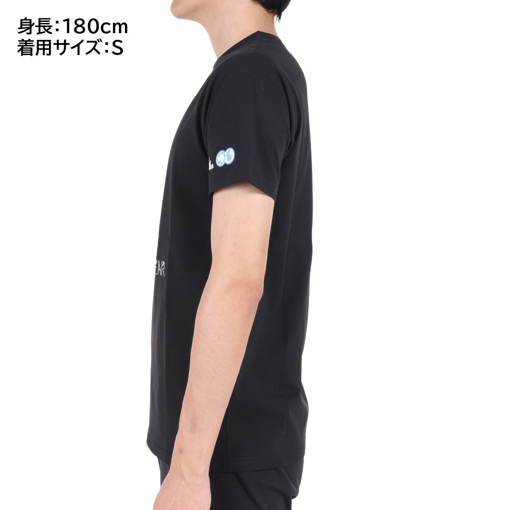 POLEWARDS（メンズ）半袖 Tシャツ 日本極地研究振興会コラボTEE PW2PJA08-BLK ブラック UVカット 速乾