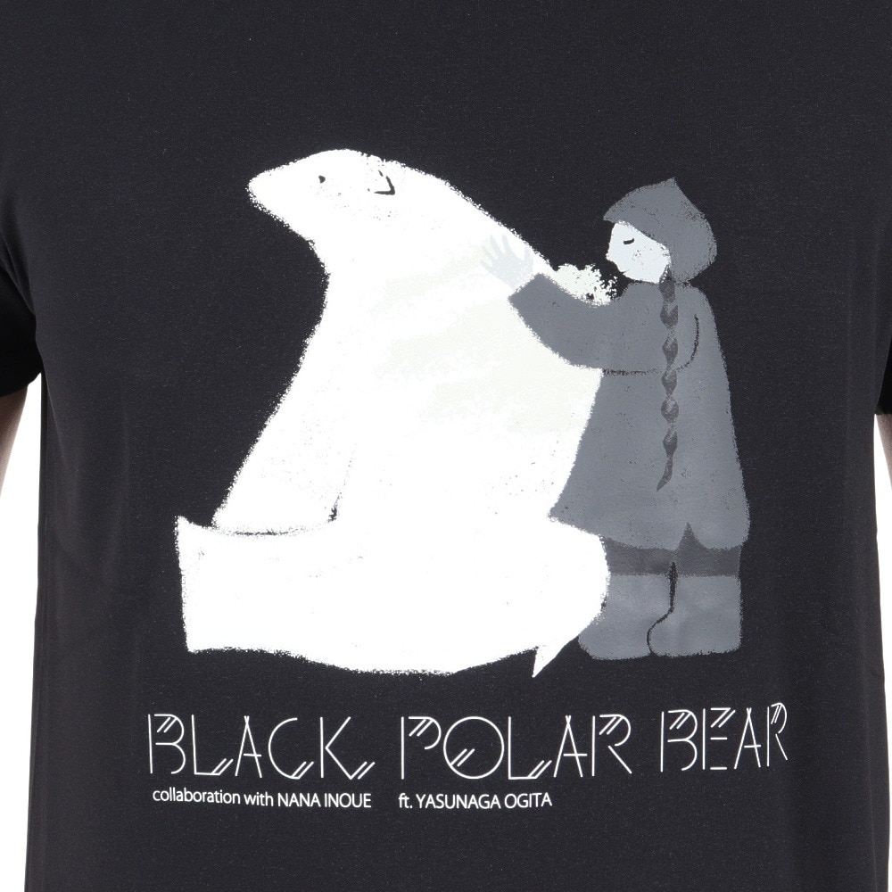 POLEWARDS（メンズ）半袖 Tシャツ 日本極地研究振興会コラボTEE PW2PJA08-BLK ブラック UVカット 速乾