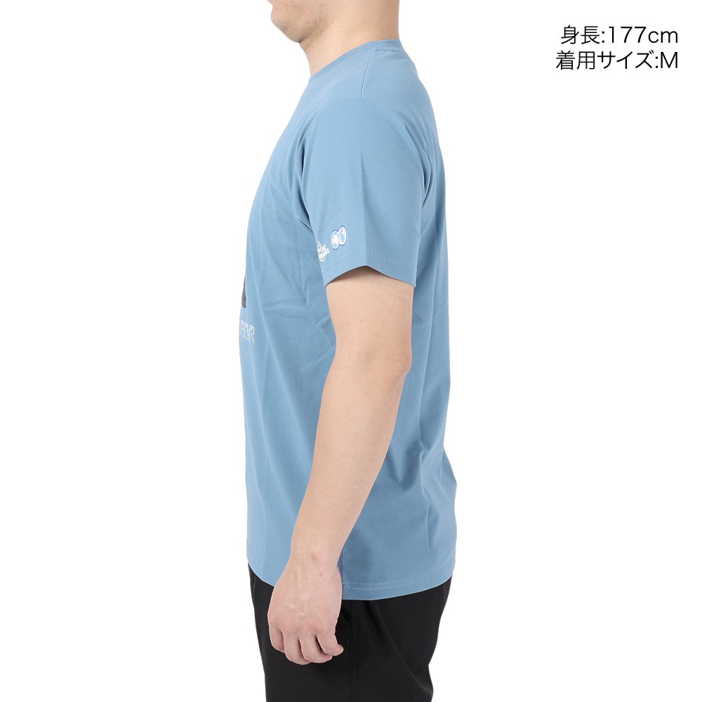 POLEWARDS（メンズ）半袖 Tシャツ 日本極地研究振興会コラボTEE PW2PJA08-BLU ブルー UVカット 速乾