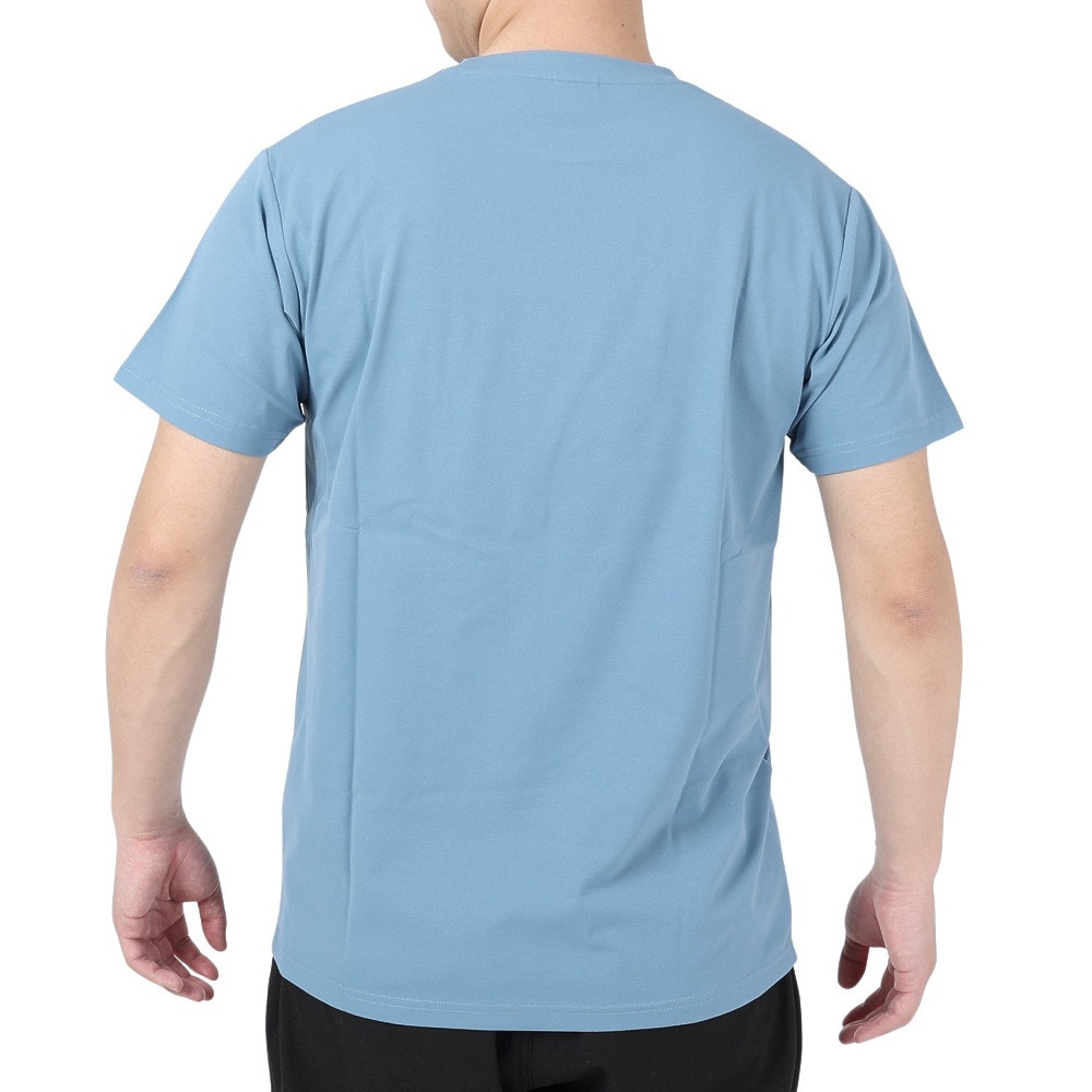 POLEWARDS（メンズ）半袖 Tシャツ 日本極地研究振興会コラボTEE PW2PJA08-BLU ブルー UVカット 速乾
