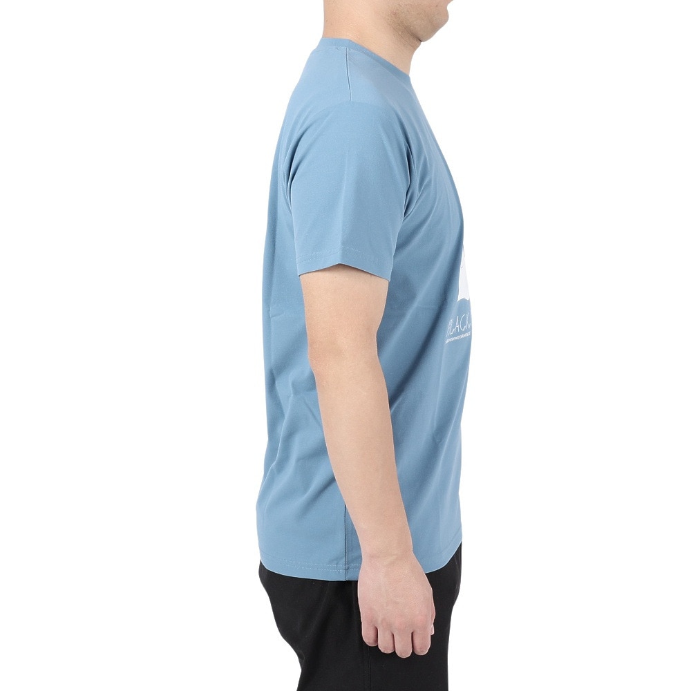 POLEWARDS（メンズ）半袖 Tシャツ 日本極地研究振興会コラボTEE PW2PJA08-BLU ブルー UVカット 速乾