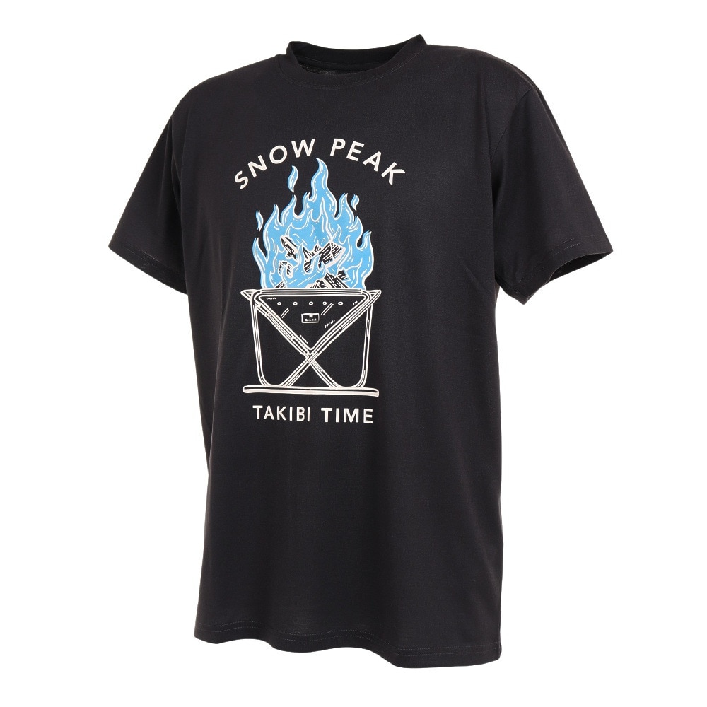 スノーピーク（snow peak）（メンズ）半袖Tシャツ TAKIBI Time SPS-TS-23SU001 CH チャコールグレー