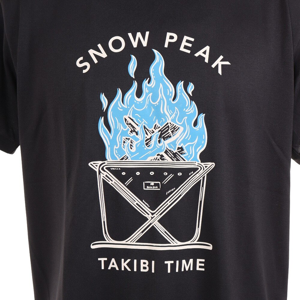 スノーピーク（snow peak）（メンズ）半袖Tシャツ TAKIBI Time SPS-TS-23SU001 CH チャコールグレー