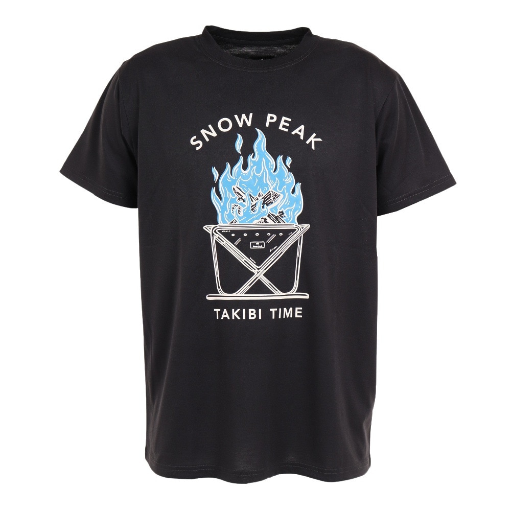 スノーピーク（snow peak）（メンズ）半袖Tシャツ TAKIBI Time SPS-TS-23SU001 CH チャコールグレー