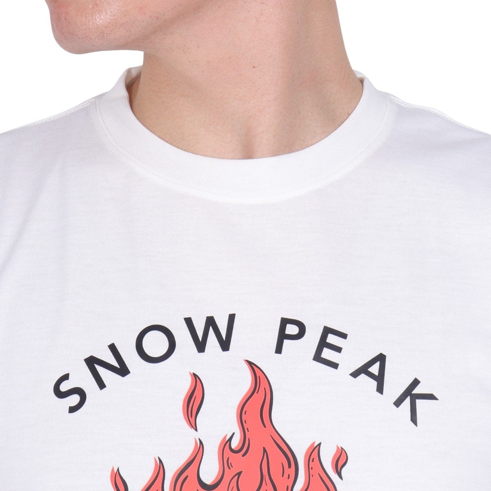 スノーピーク（snow peak）（メンズ）半袖Tシャツ TAKIBI Time SPS-TS-23SU001 WH ホワイト