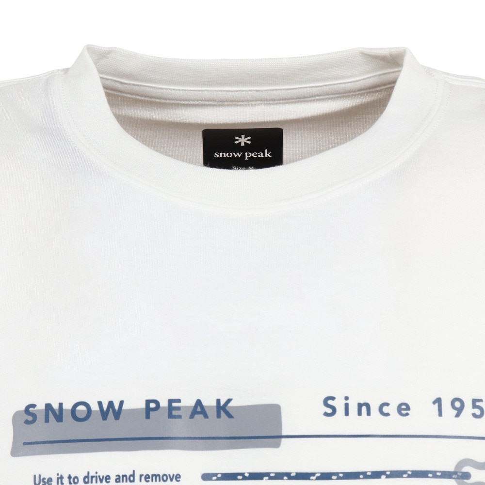 スノーピーク（snow peak）（メンズ）半袖Tシャツ Set Up and Disassemble SPS-TS-23SU002 WH ホワイト