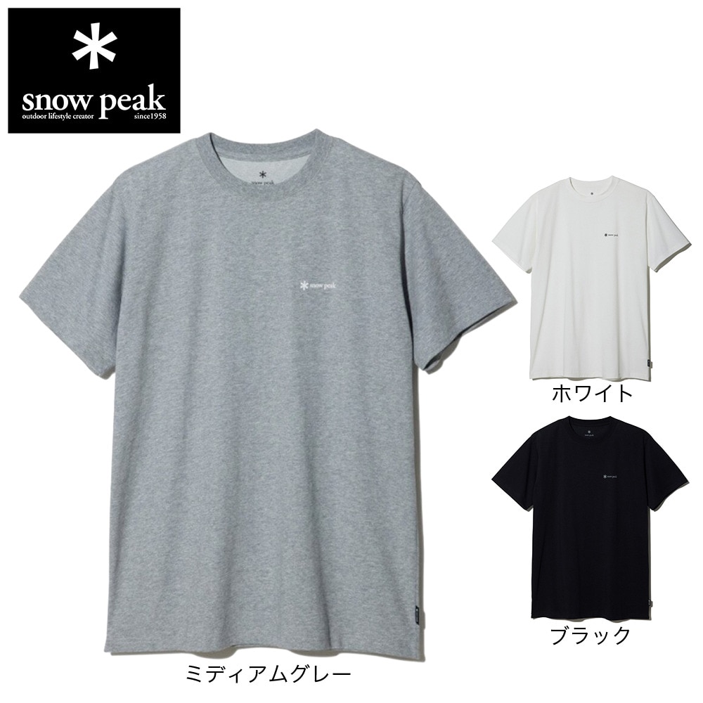 スノーピーク（snow peak）（メンズ）半袖Tシャツ SP ロゴ Tシャツ TS-23SU001 WH ホワイト