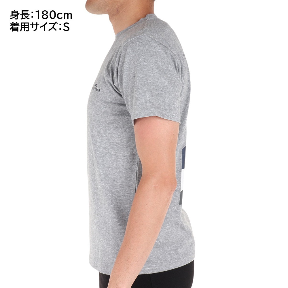 スノーピーク（snow peak）（メンズ）半袖Tシャツ Relaxin Fieldscape Tシャツ TS-23SU002 MG グレー