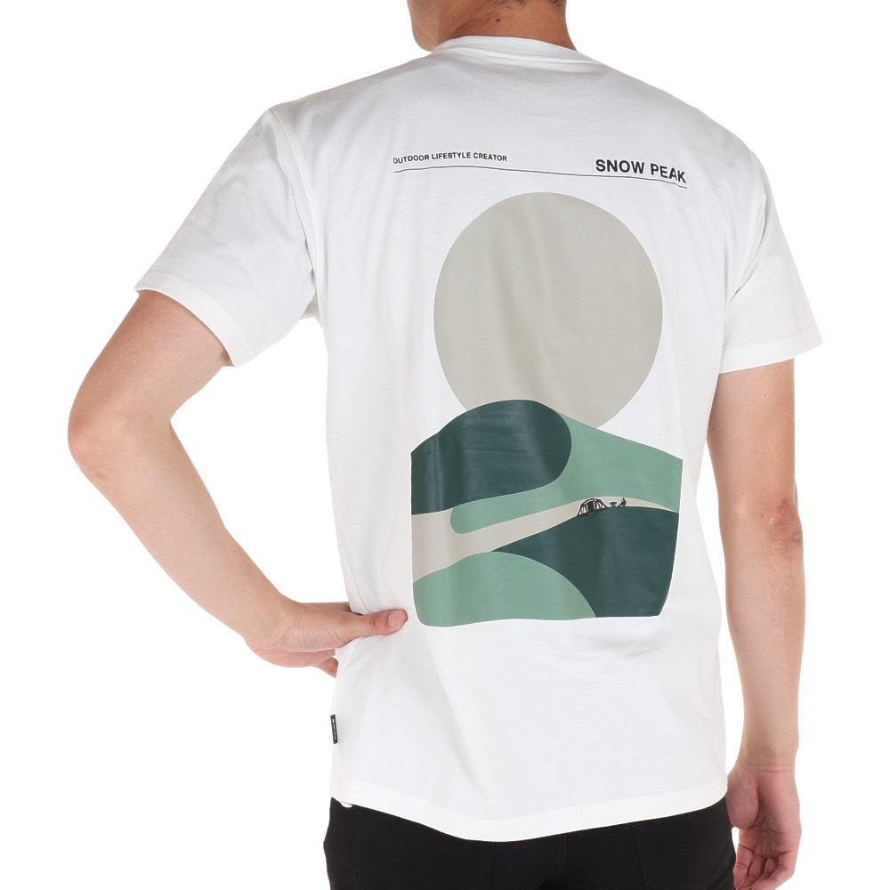 スノーピーク(snow peak)(メンズ)半袖Tシャツ Relaxin Fieldscape Tシャツ TS-23SU002 WH ホワイト