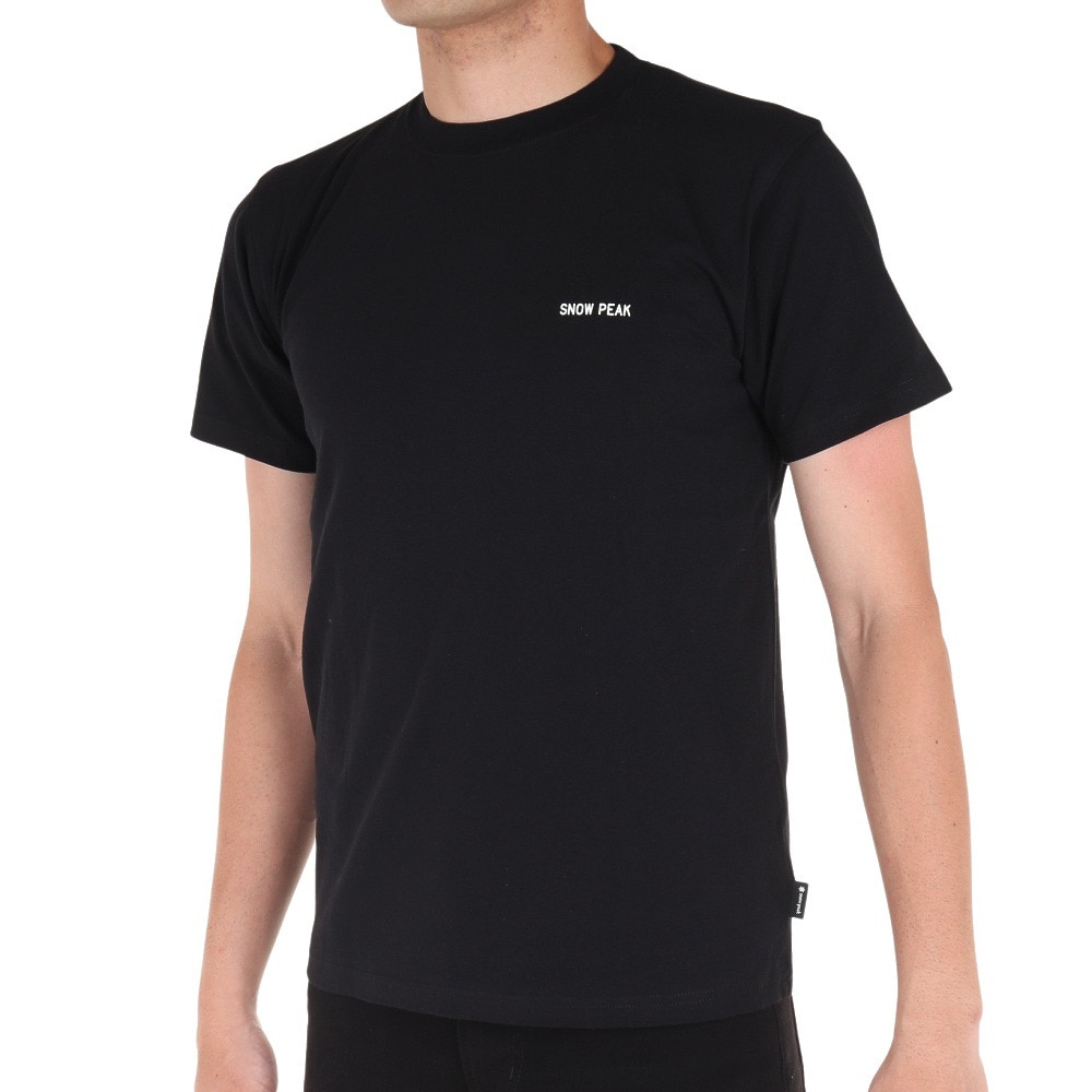 スノーピーク（snow peak）（メンズ）半袖Tシャツ ROPEWORK Tシャツ TS-23SU003 BK ブラック