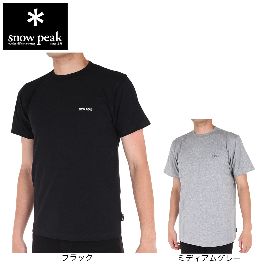 スノーピーク（snow peak）（メンズ）半袖Tシャツ ROPEWORK Tシャツ TS-23SU003 BK ブラック