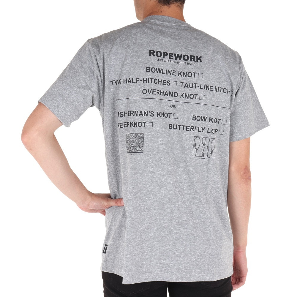 スノーピーク（snow peak）（メンズ）半袖Tシャツ ROPEWORK Tシャツ TS-23SU003 MG グレー
