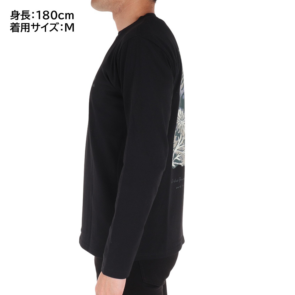 スノーピーク（snow peak）（メンズ）長袖Tシャツ ロンT Botanical Biotope 長袖Tシャツ TS-23SU004 BK ブラック