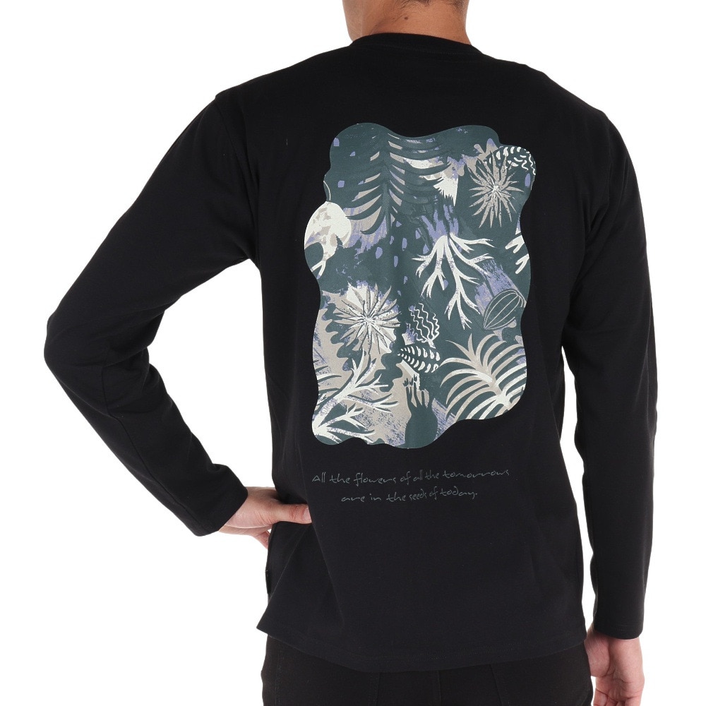 スノーピーク（snow peak）（メンズ）長袖Tシャツ ロンT Botanical Biotope 長袖Tシャツ TS-23SU004 BK ブラック