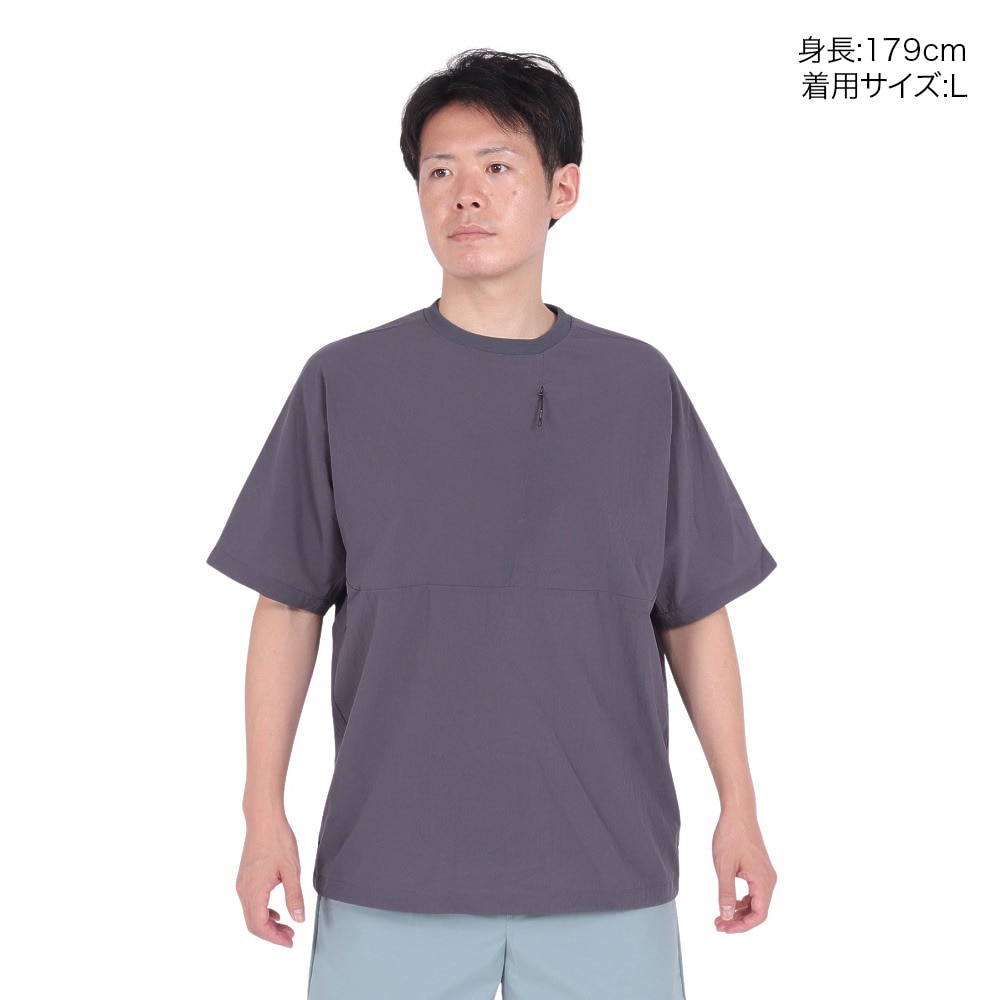 スノーピーク（snow peak）（メンズ、レディース）半袖Tシャツ Breathable クイックドライ TS-23SU009 AS ダークグレー