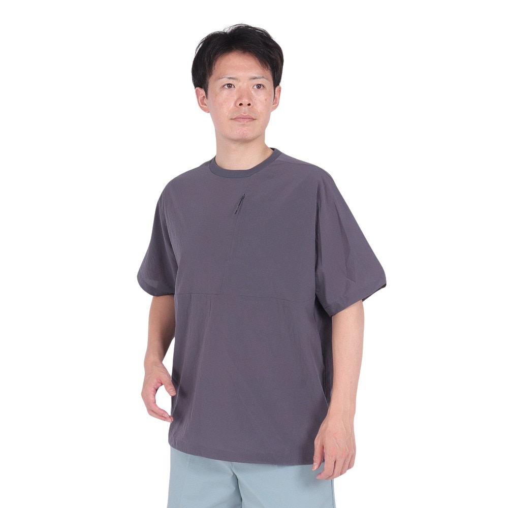 スノーピーク（snow peak）（メンズ、レディース）半袖Tシャツ Breathable クイックドライ TS-23SU009 AS ダークグレー